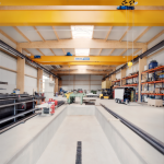 Holzhalle mit 12,5 T Abus Hallenkran