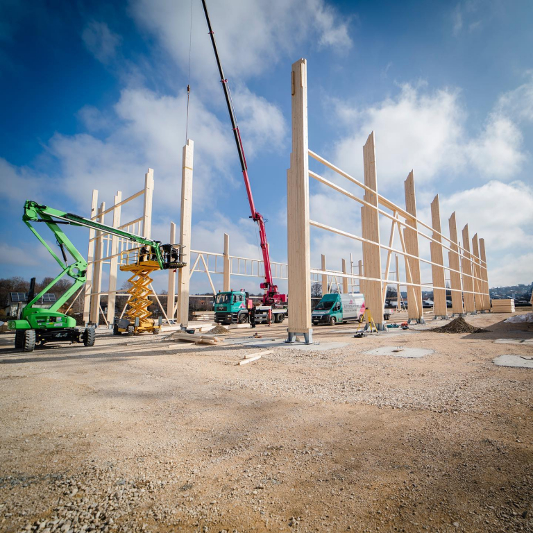 Holzstruktur Baustelle ligma