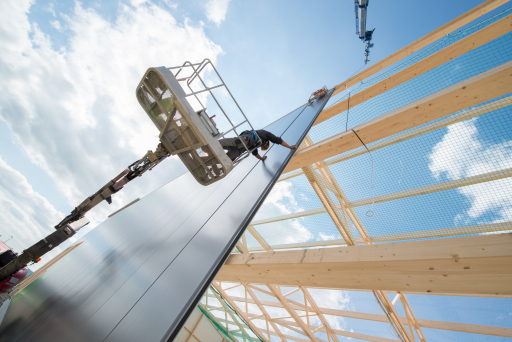 LIGNA systems Industriehalle Panelinstallation