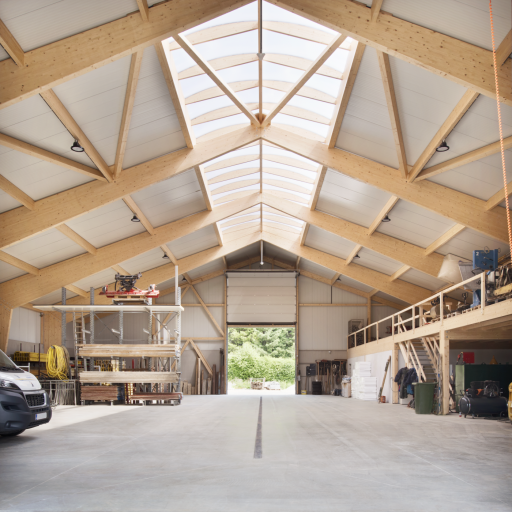 Gewerbehalle Satteldach aus Holz