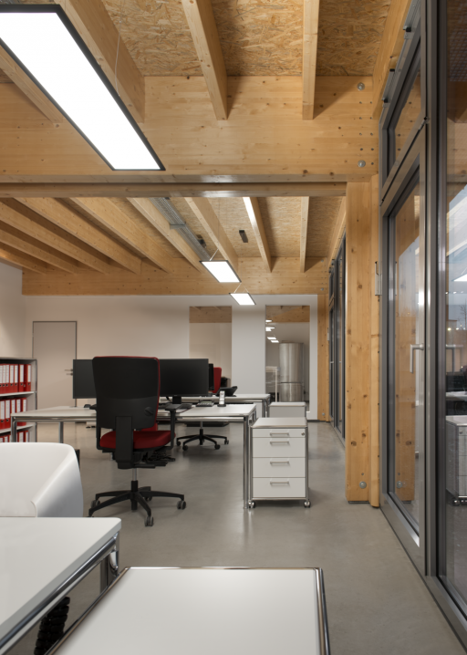 Büro Zwischendecke aus Holz