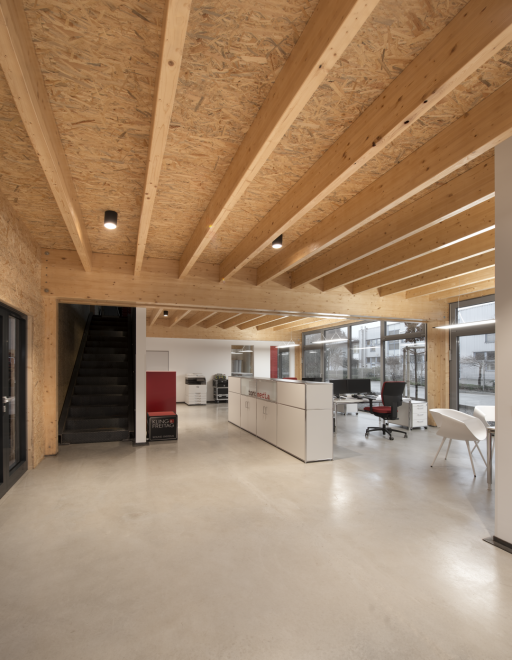 Zwischendecke aus Holz