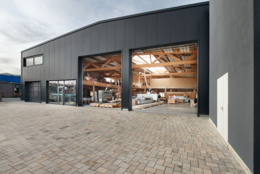 Systemhalle aus holz