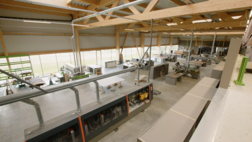 Holzhalle Fellner Produktion Innenansicht